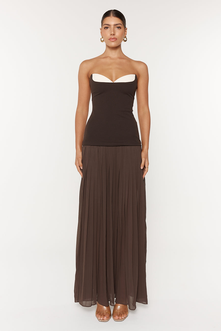 she is olla dress She Is Olla Nicolette Dress in Espresso