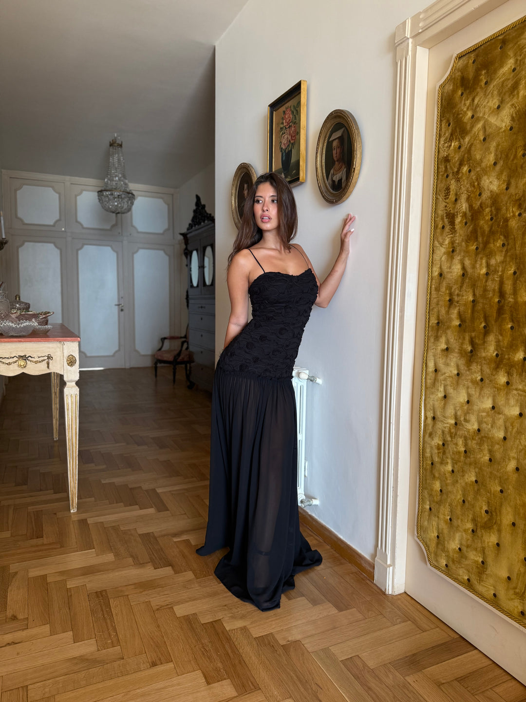 renata black cut out dress Black Cut Out Maxi Dress